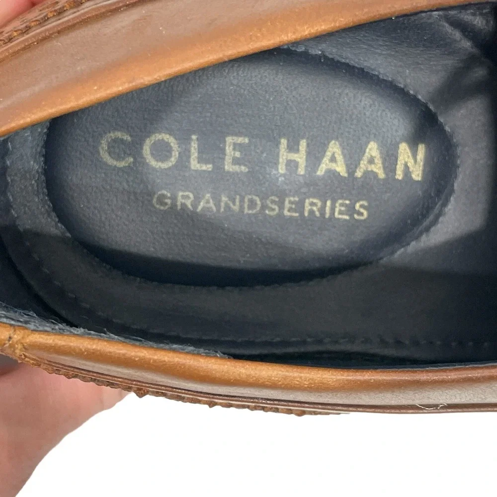 Cole Haan Grandseries Wing Tip Oxford Dress Shoe Mens 11.5 Leather Brown C31500